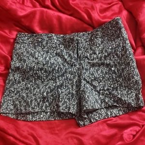 Express Black and White Print Shorts
